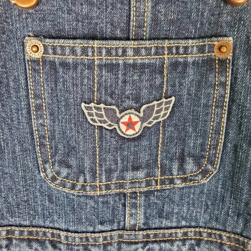Gymboree Red Baron Denim Overalls Size 2T
